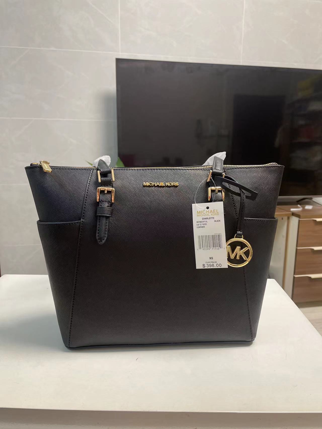 Michael Kors Mk 新款耳朵购物袋荔枝纹牛皮，托特包