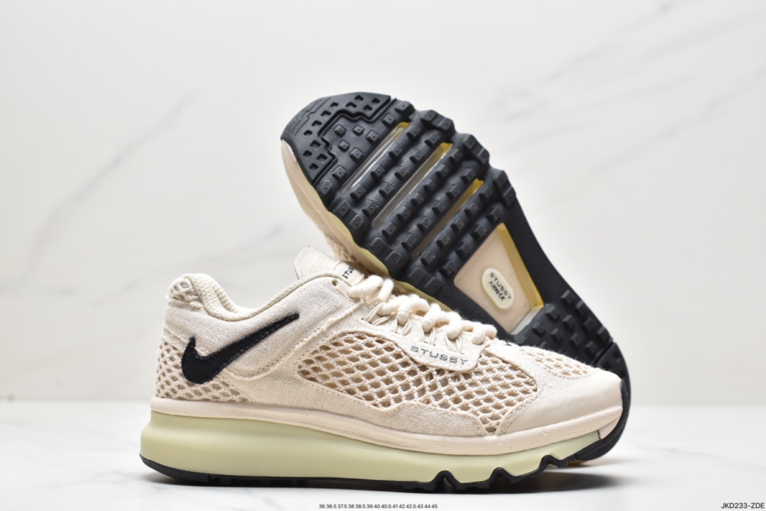 Stussy x Nike Air Max 2015 ”Fossil” Stussy joint name air cushion running shoes DM6447-200