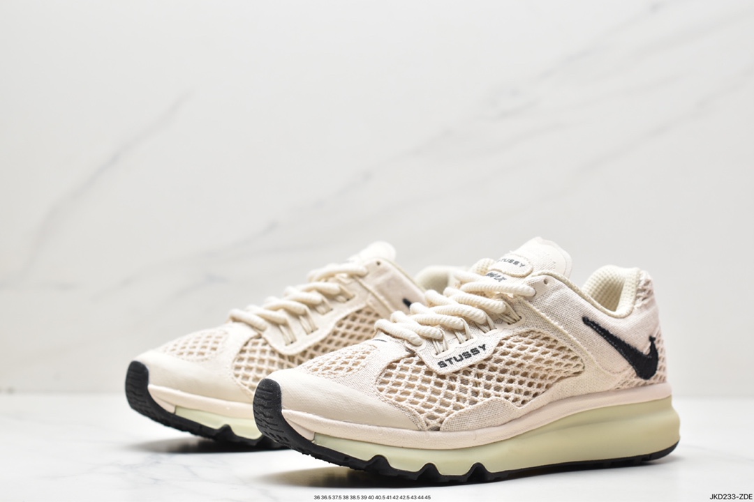 Stussy x Nike Air Max 2015 ”Fossil” Stussy joint name air cushion running shoes DM6447-200