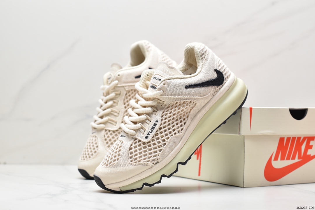 Stussy x Nike Air Max 2015 ”Fossil” Stussy joint name air cushion running shoes DM6447-200