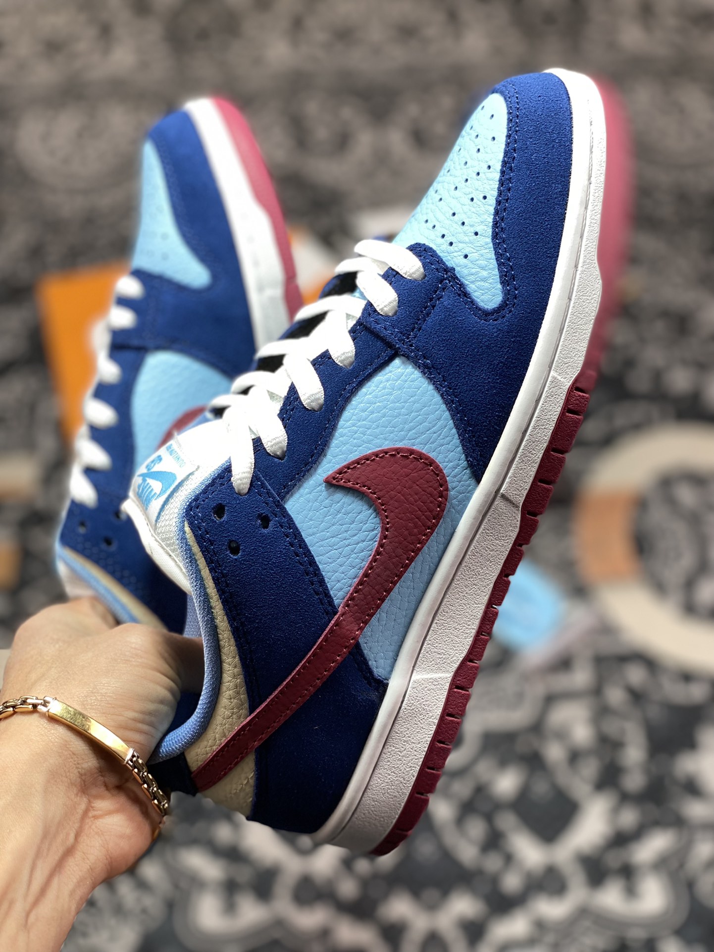 200 NK SB Dunk Low FTC Finally 白蓝红配色 313170-463