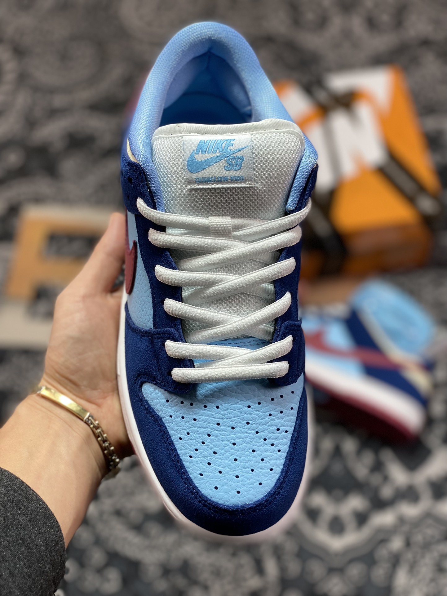 200 NK SB Dunk Low FTC Finally 白蓝红配色 313170-463
