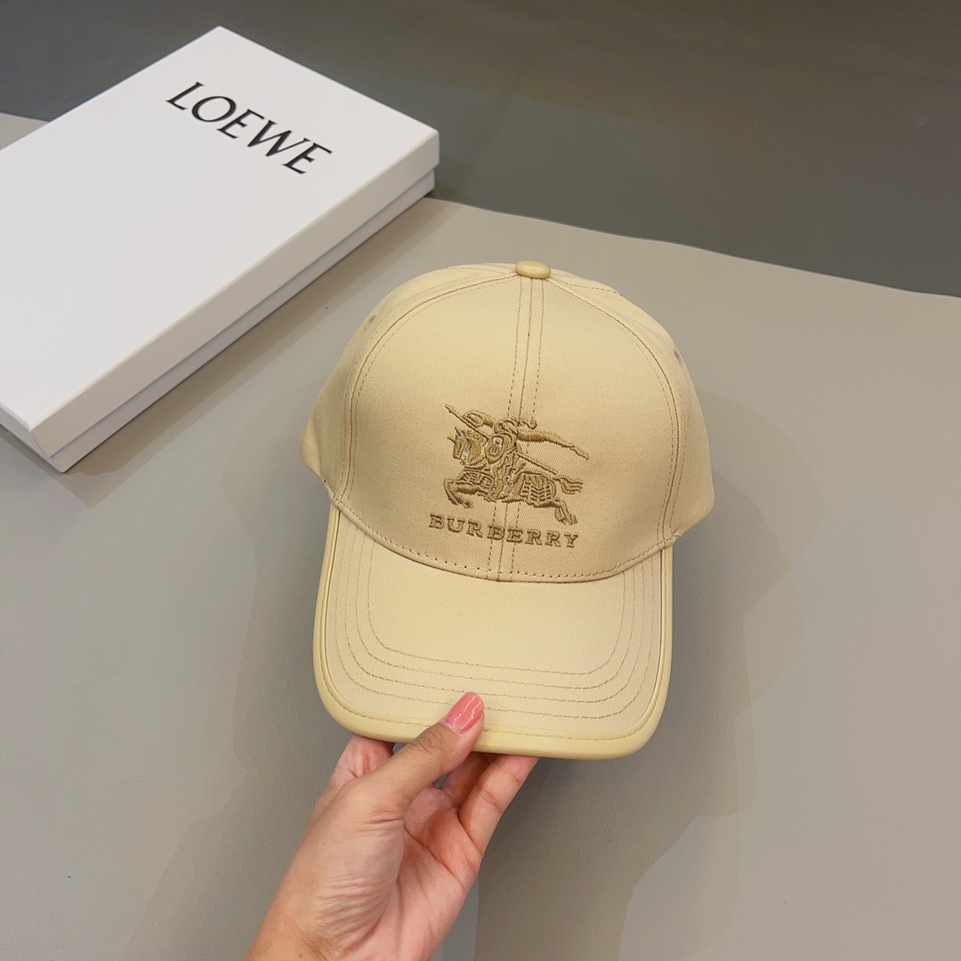 Especial 🧢Burberry 🧢 nuevo modelo de primavera/verano gorra de béisbol de lona con jacquard tridimensional de caballo…