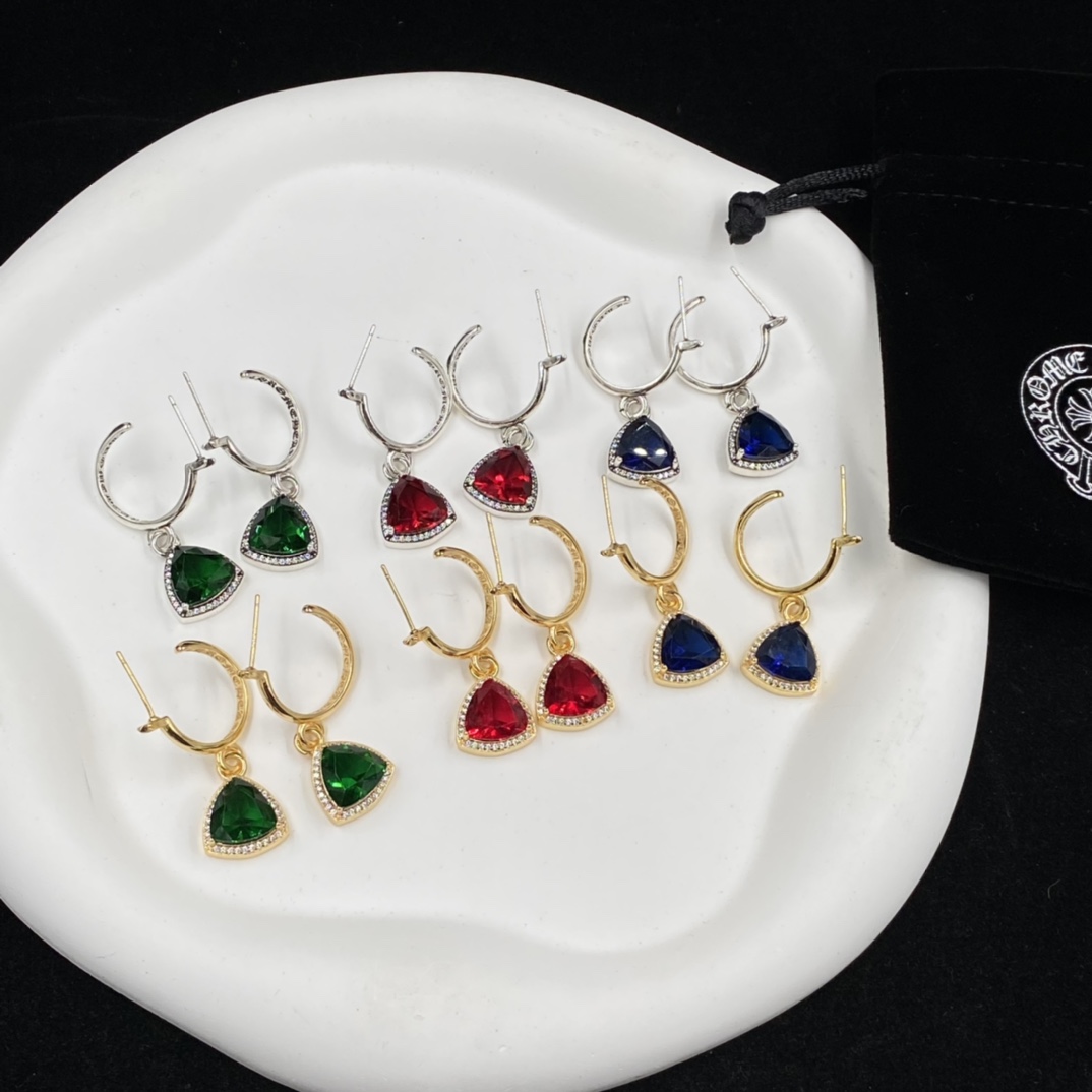 NO:103857,Recommended today: Crole heart earrings, Crole heart earrings, chrome hearts19860909今日推荐 克罗心耳钉,克罗心耳钉,chrome hearts,Jewelry