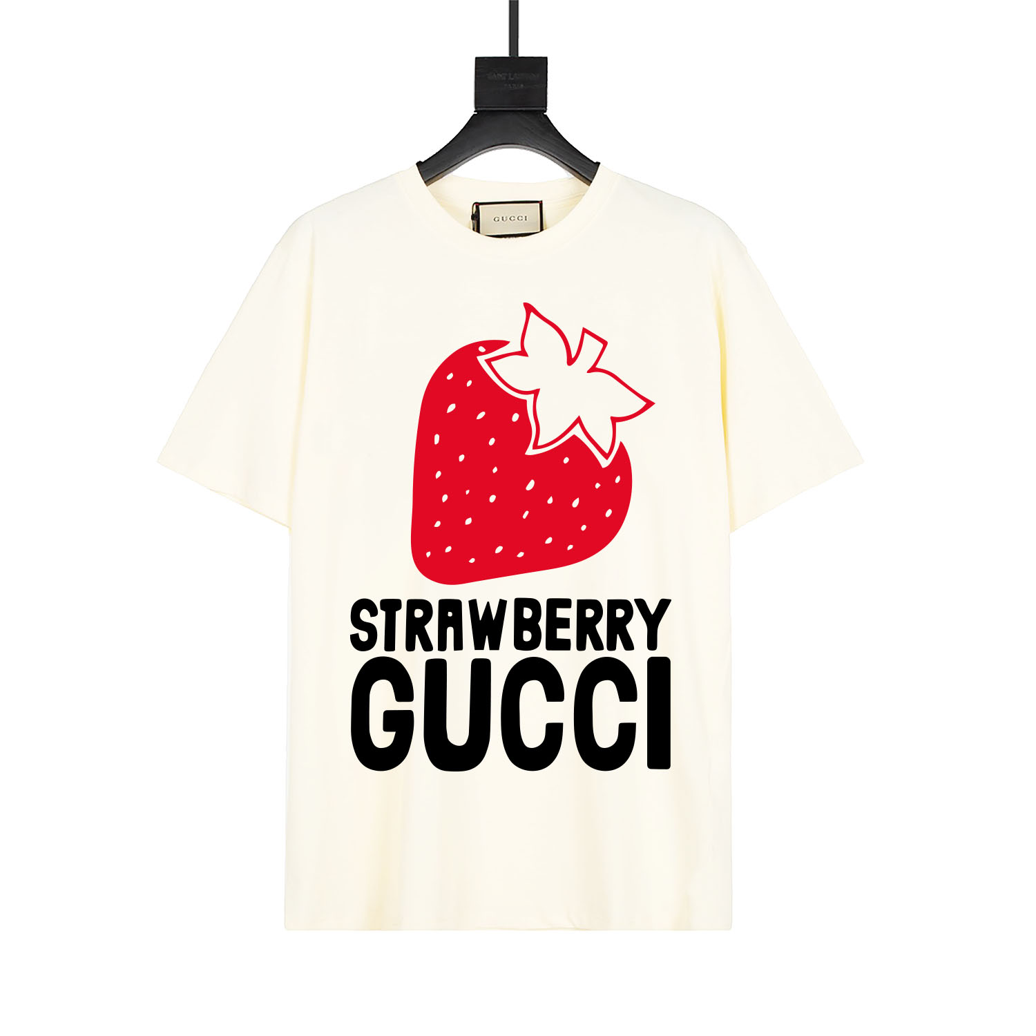 20ss nuevo Gucci fresa 🍓 logo impresión digital técnica popular celebridad misma versión alta calidad 😘😘 personaliza…
