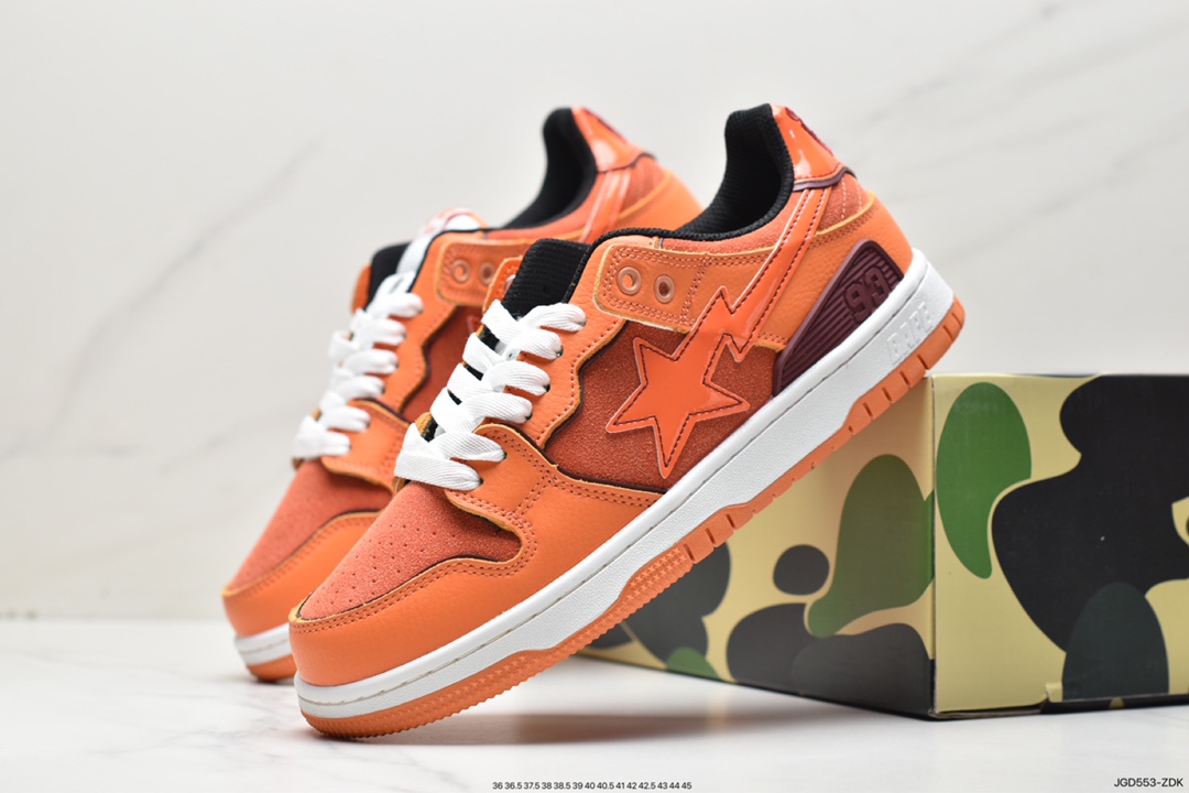 Harajuku trend brand A Bathing Ape BAPE Sk8 Sta Low SK8 series low-top casual sports skateboard shoes