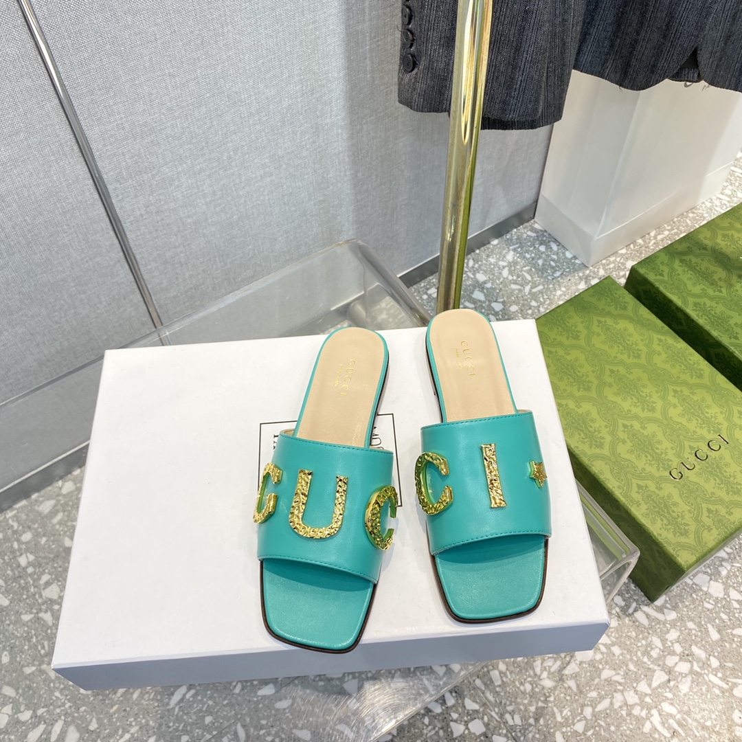 GUCCI23ss古驰拖鞋重金打造的