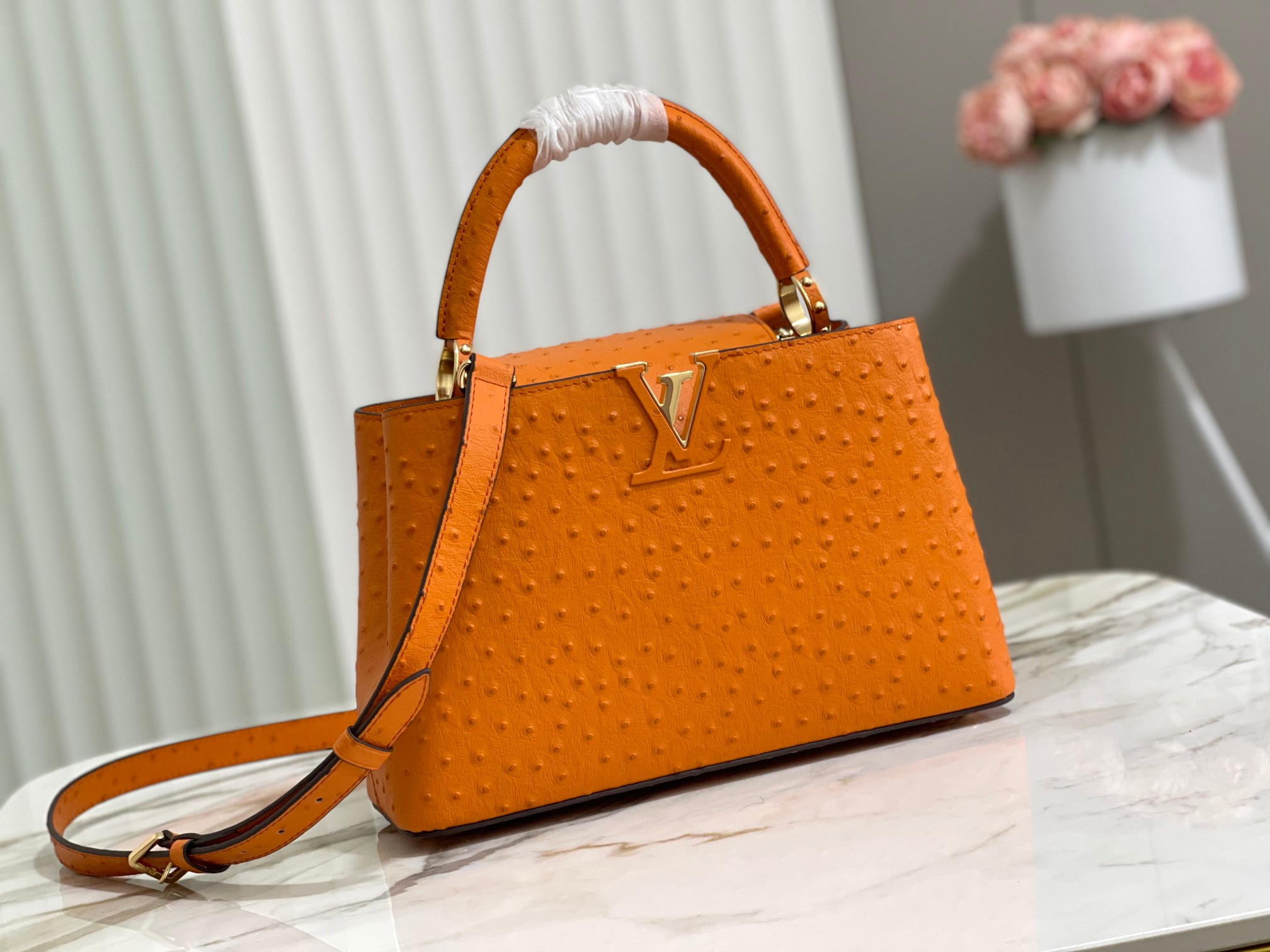 Louis Vuitton LV Capucines Knockoff
 Bags Handbags Orange Fashion M95393