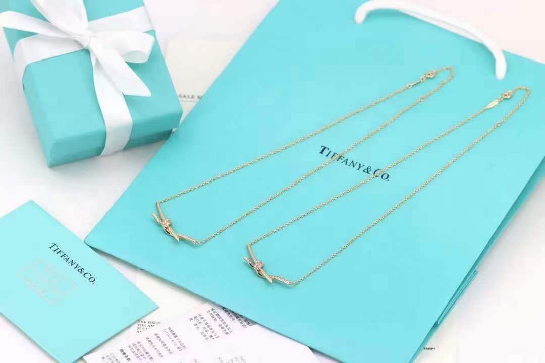 Tiffany & Co. Tiffany&Co. Knot系列 满钻绳结 锁骨项链