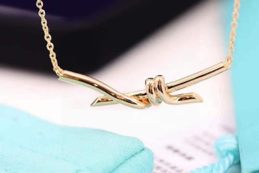 Tiffany & Co. Tiffany&Co. Knot系列 满钻绳结 锁骨项链