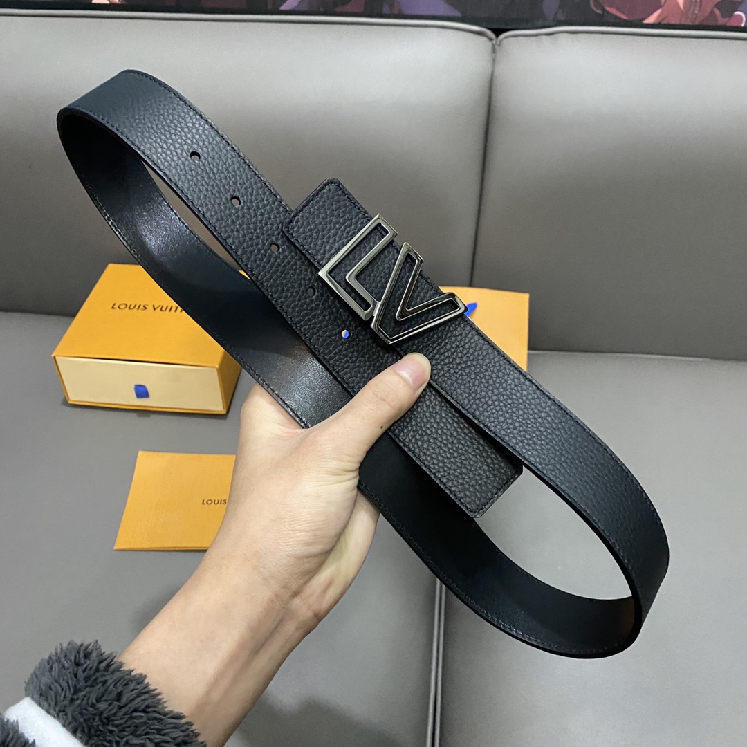 Louis Vuitton Belts Openwork Men Calfskin Cowhide