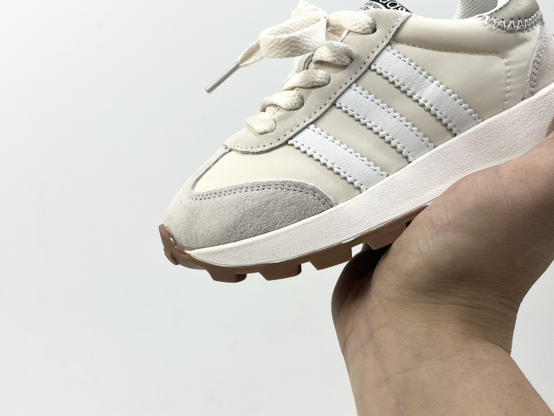 图片[8]-特价 阿迪儿童老爹运动鞋 尺码：26-37码 经典三条纹系列，阿甘款式复古百搭❤️ 魔术贴假鞋带设计，穿脱超方便✌🏻 耐磨防滑大底，脚感超赞👍🏻-选品中心