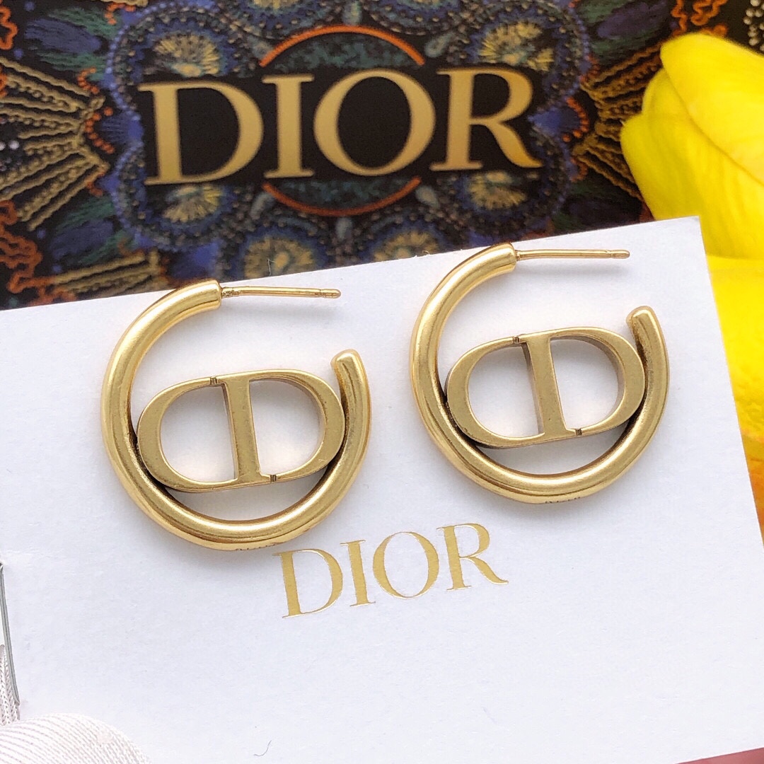 Dior Juwelen Ohrring Gold Gelb Vintage