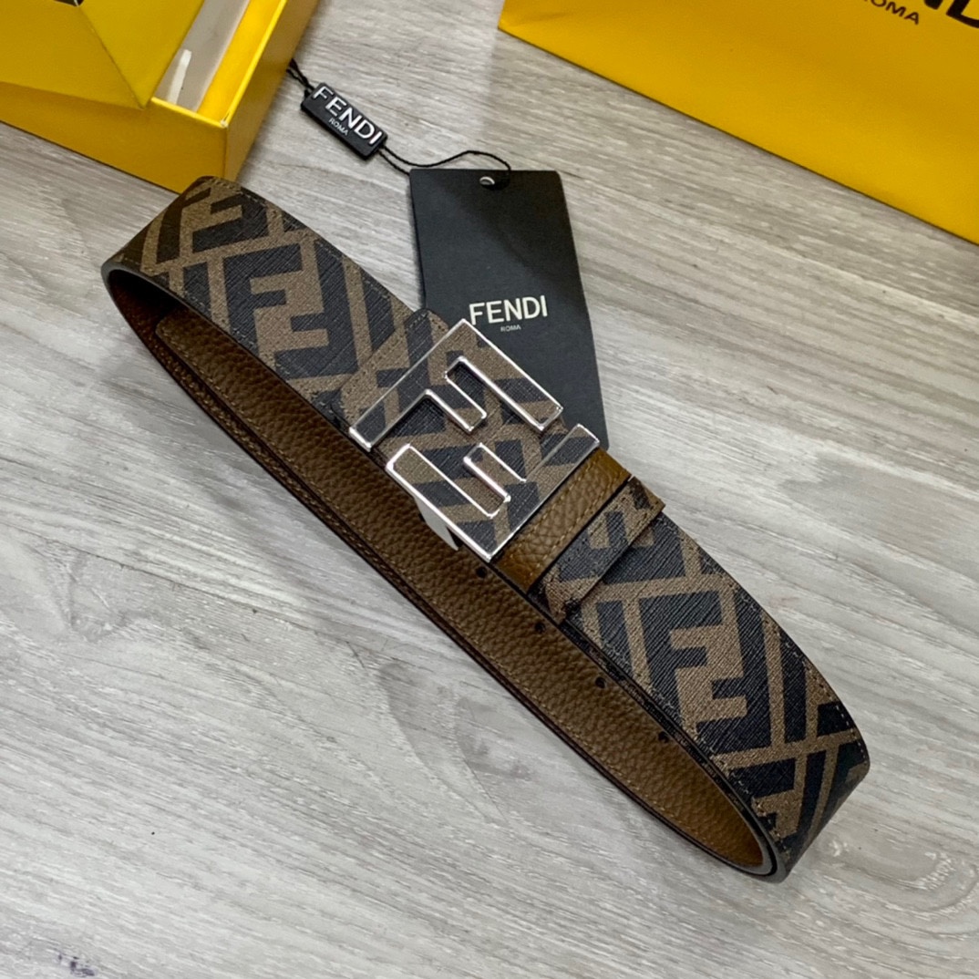 FENDI芬迪专柜同款双环正反用腰带