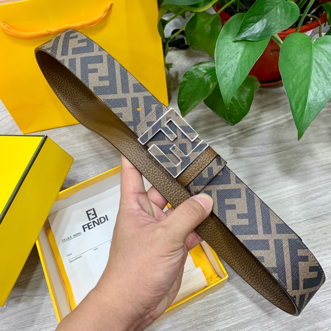 FENDI芬迪专柜同款双环正反用腰带