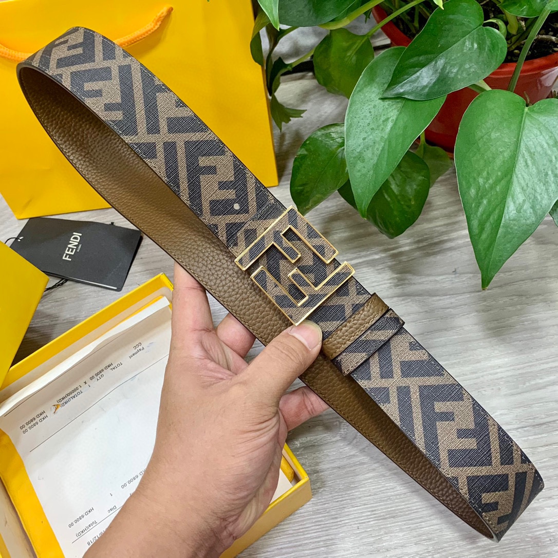 FENDI芬迪专柜同款双环正反用腰带