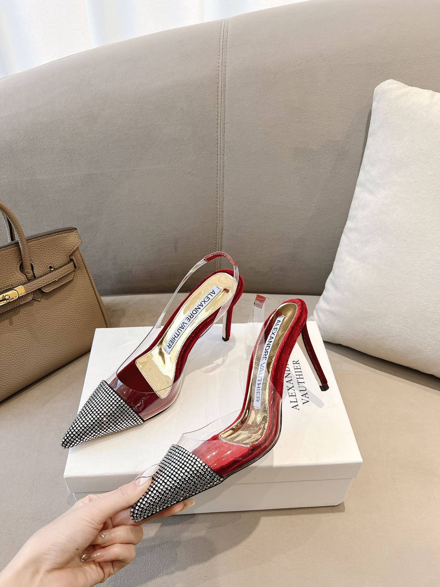 Alexandre Vauthie 2021-2023 Crystal Sole Water-Drive Shoes: PVC Film, Diamond, Velvet (Code 35-41) - 图片 5