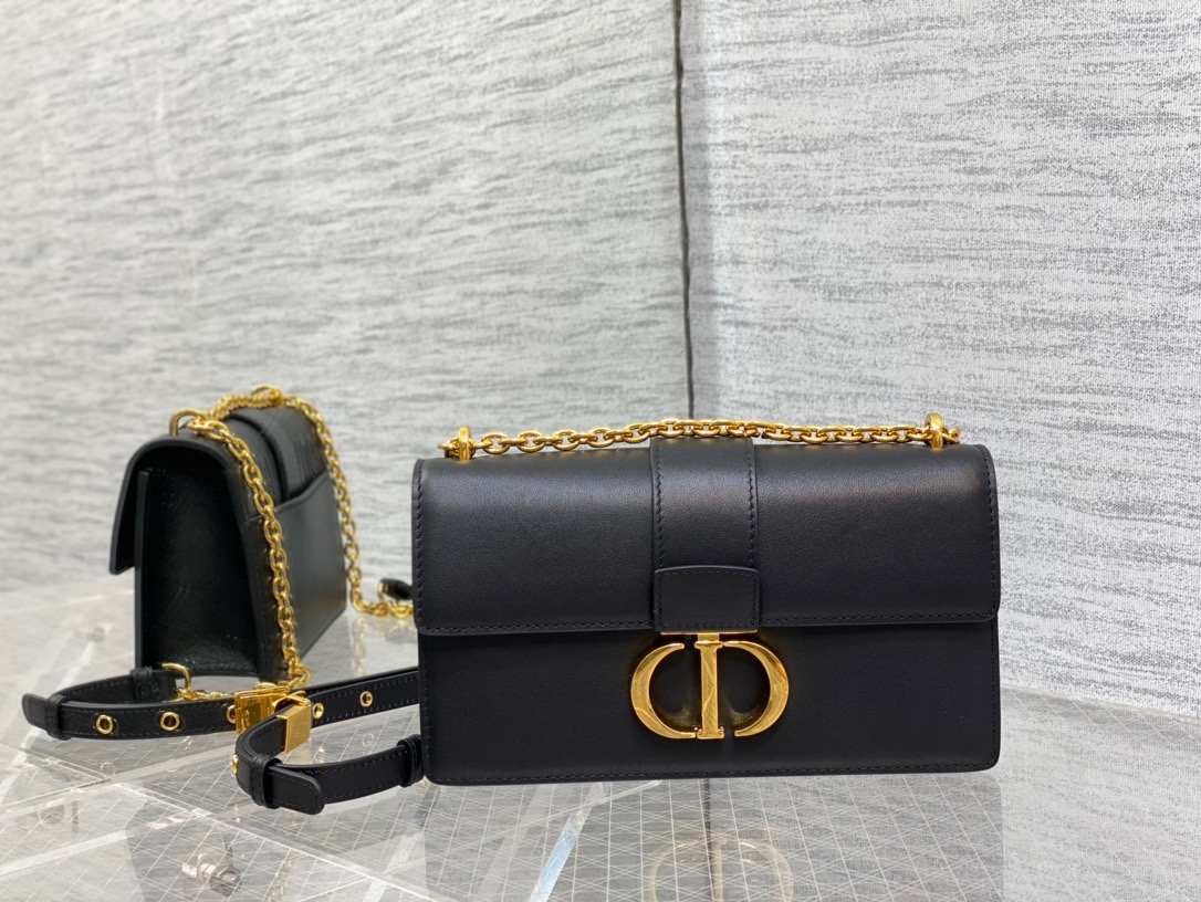 DIOR 蒙田 鏈條肩帶 字母鎖扣 翻蓋包