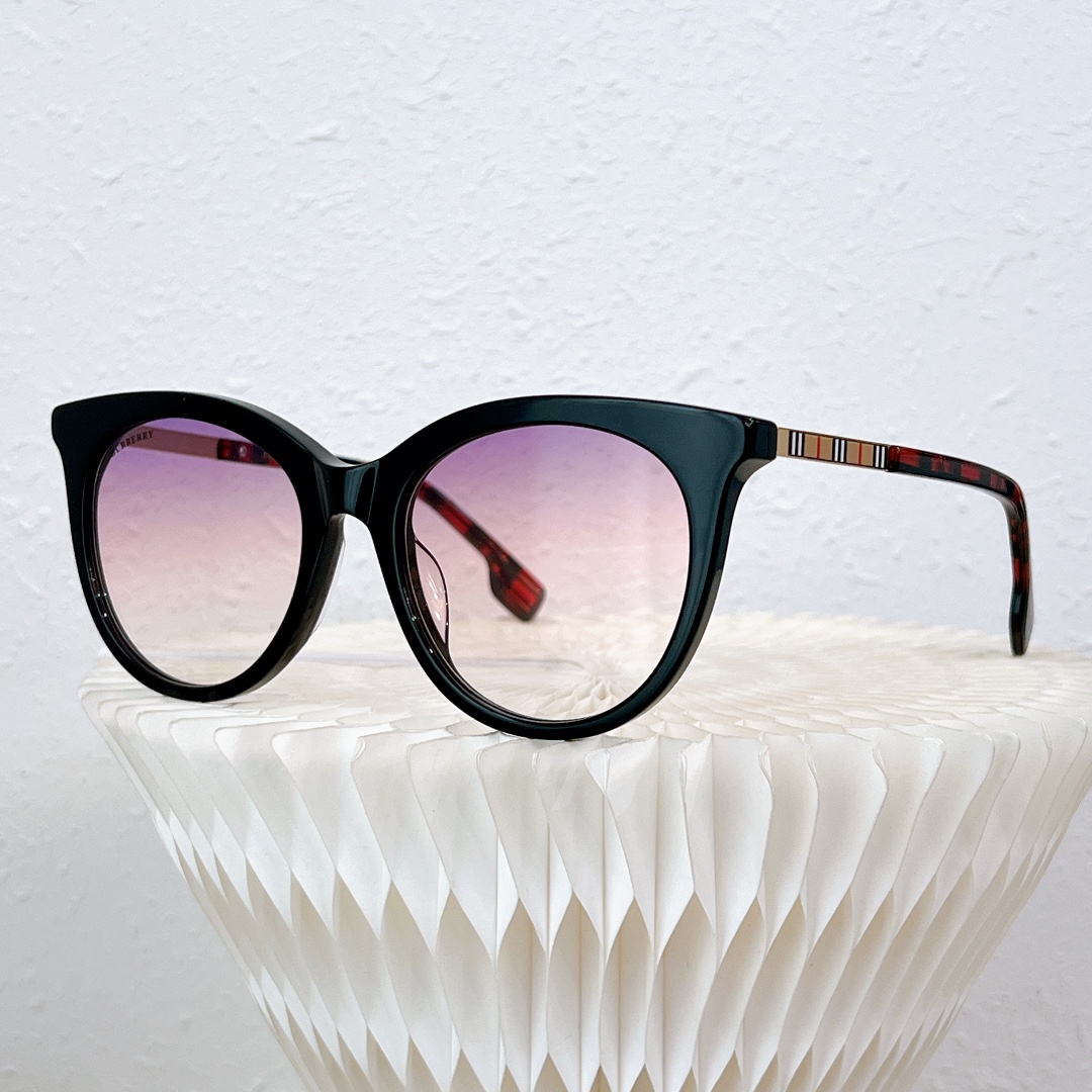 Burberry巴宝莉圆框女士太阳眼镜