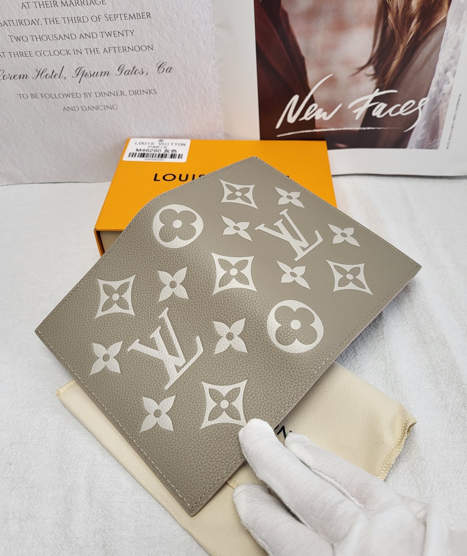 Front of elegant leather passport holder