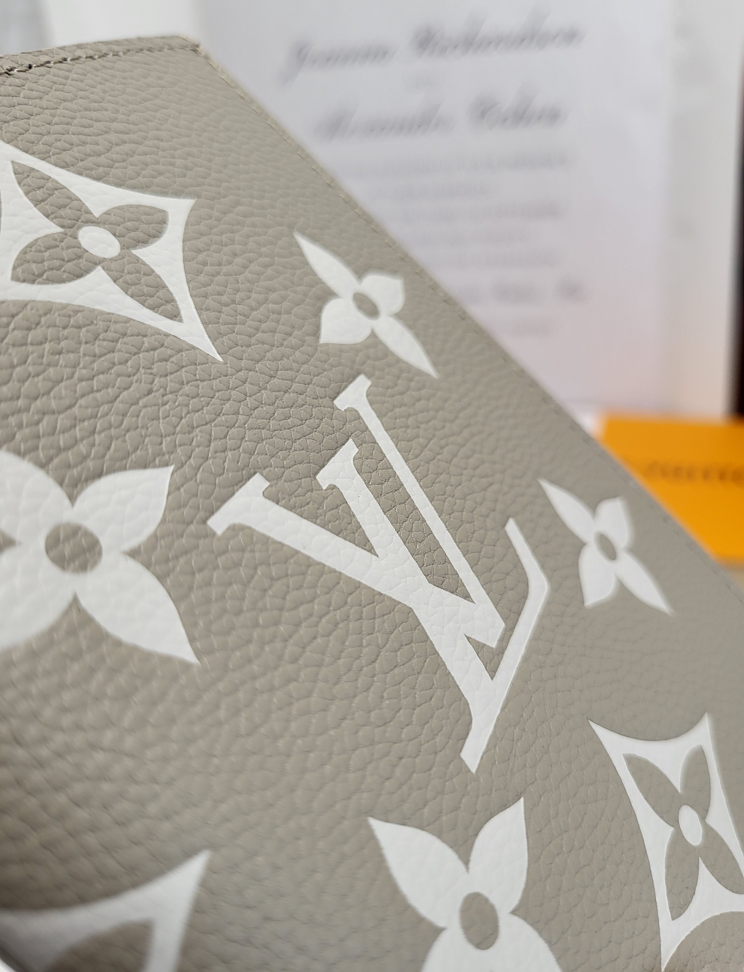 Back of the elegant leather passport holder