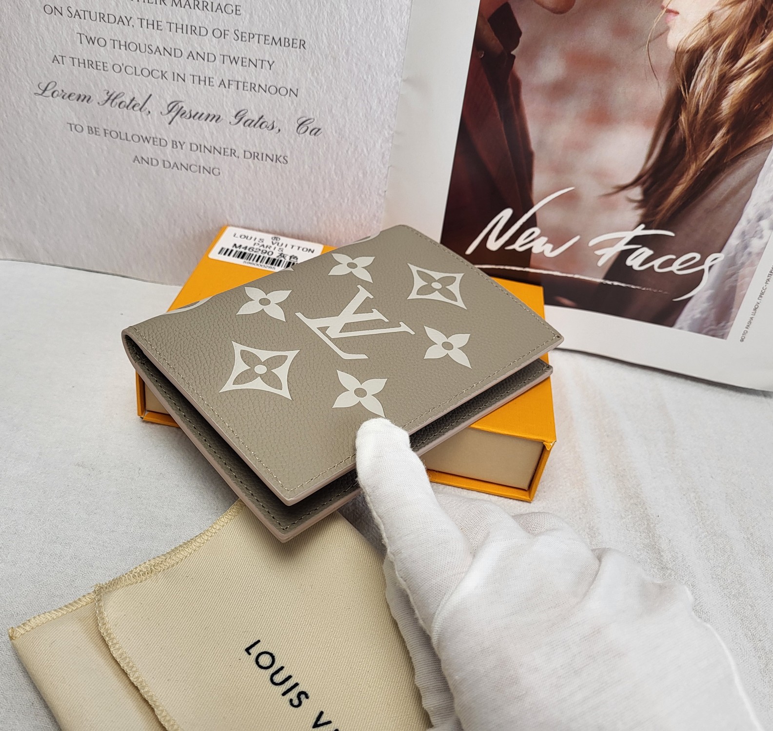 Passport inside elegant leather holder