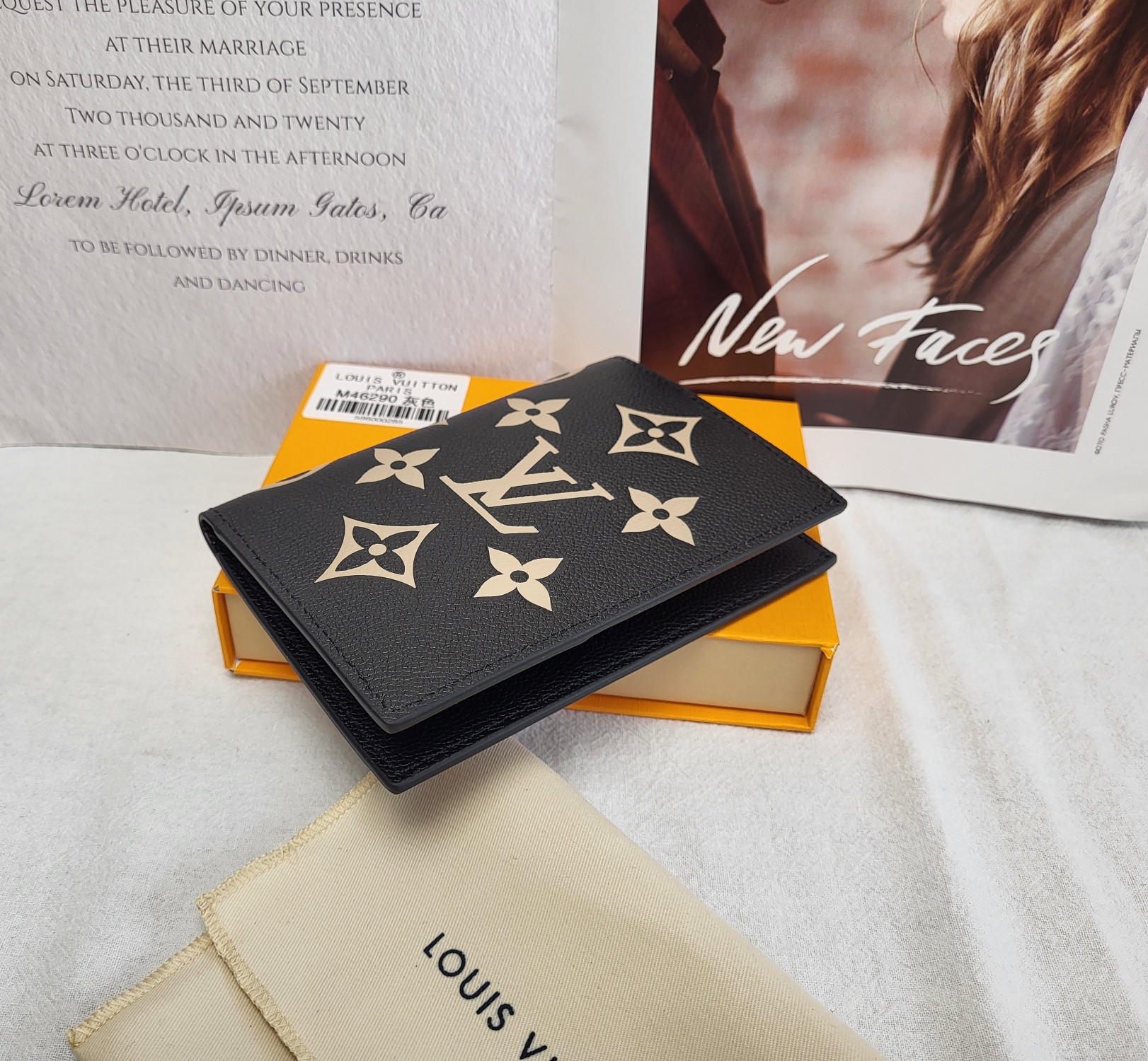 Passport inside the stylish leather holder