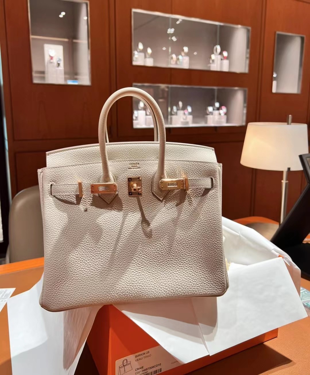 Hermes Birkin Bags Handbags Milkshake White Rose Gold Hardware