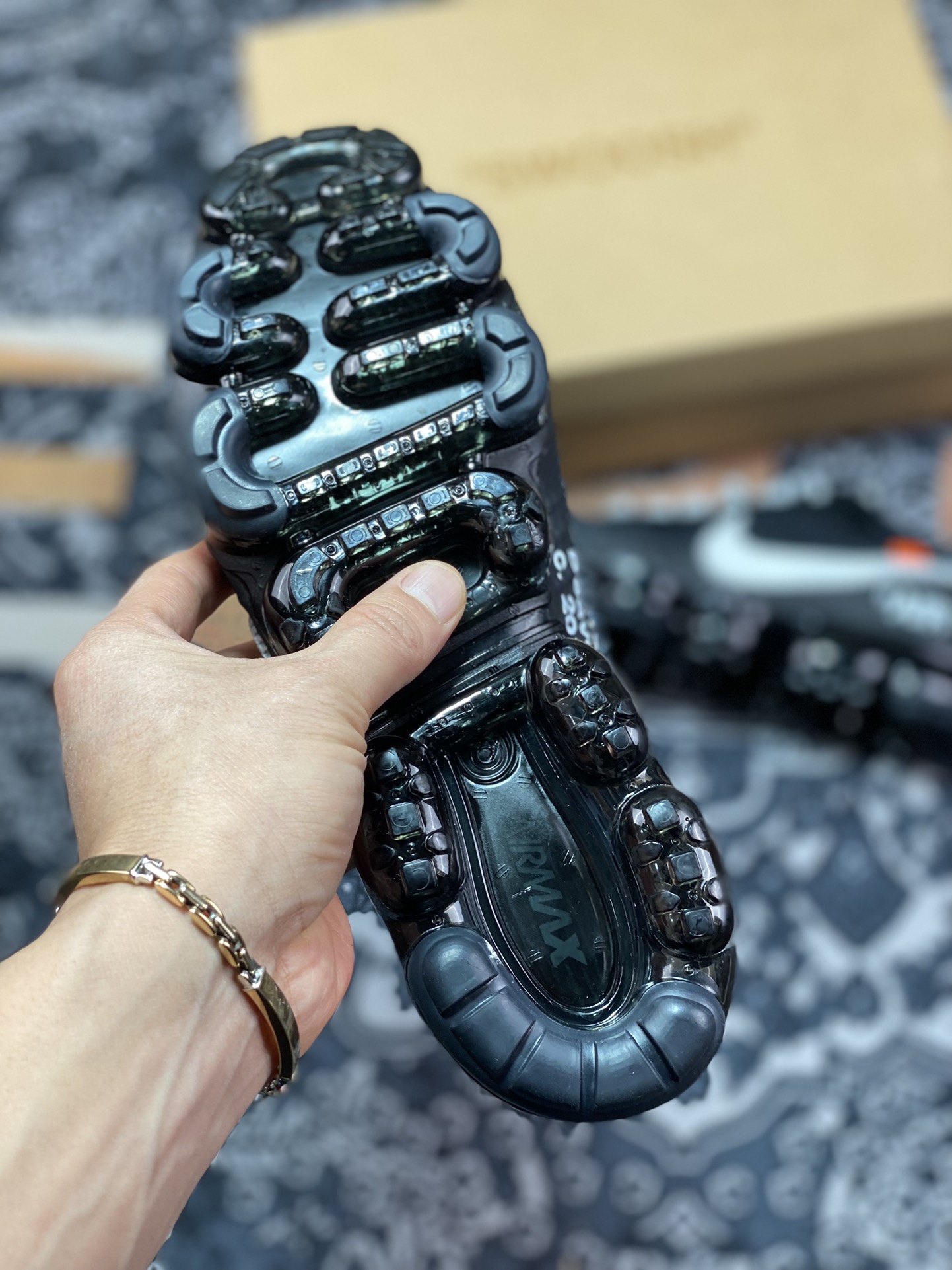 280 Off-White x Nike Air Vapormax Flyknit 2.0”Black/White”二代全掌大气垫慢跑鞋“OW黑白橘解构”AA3831-001