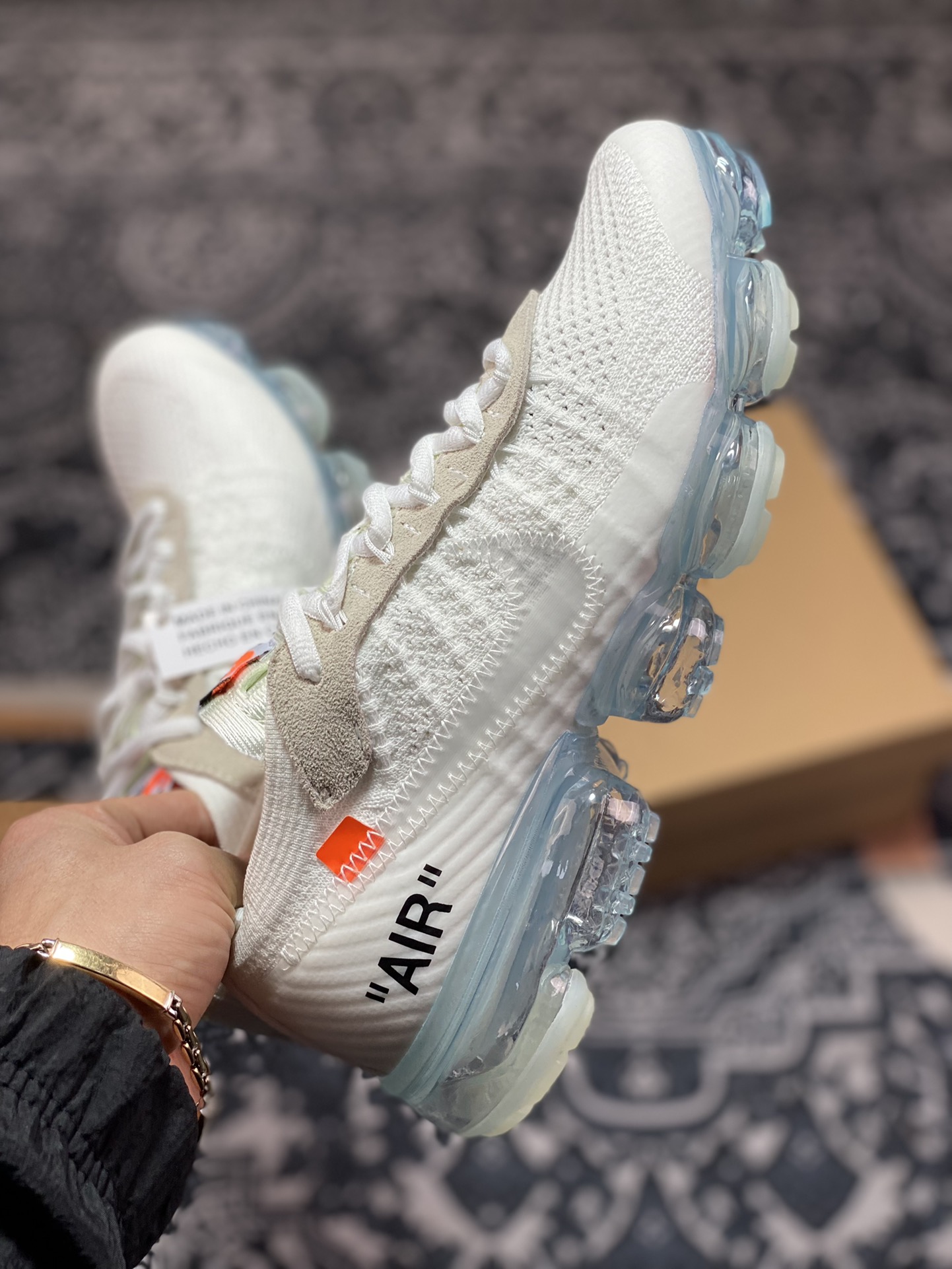 Off-White x Nike Air Vapormax Flyknit 2.0”White/Total/Orange”AA3831-100