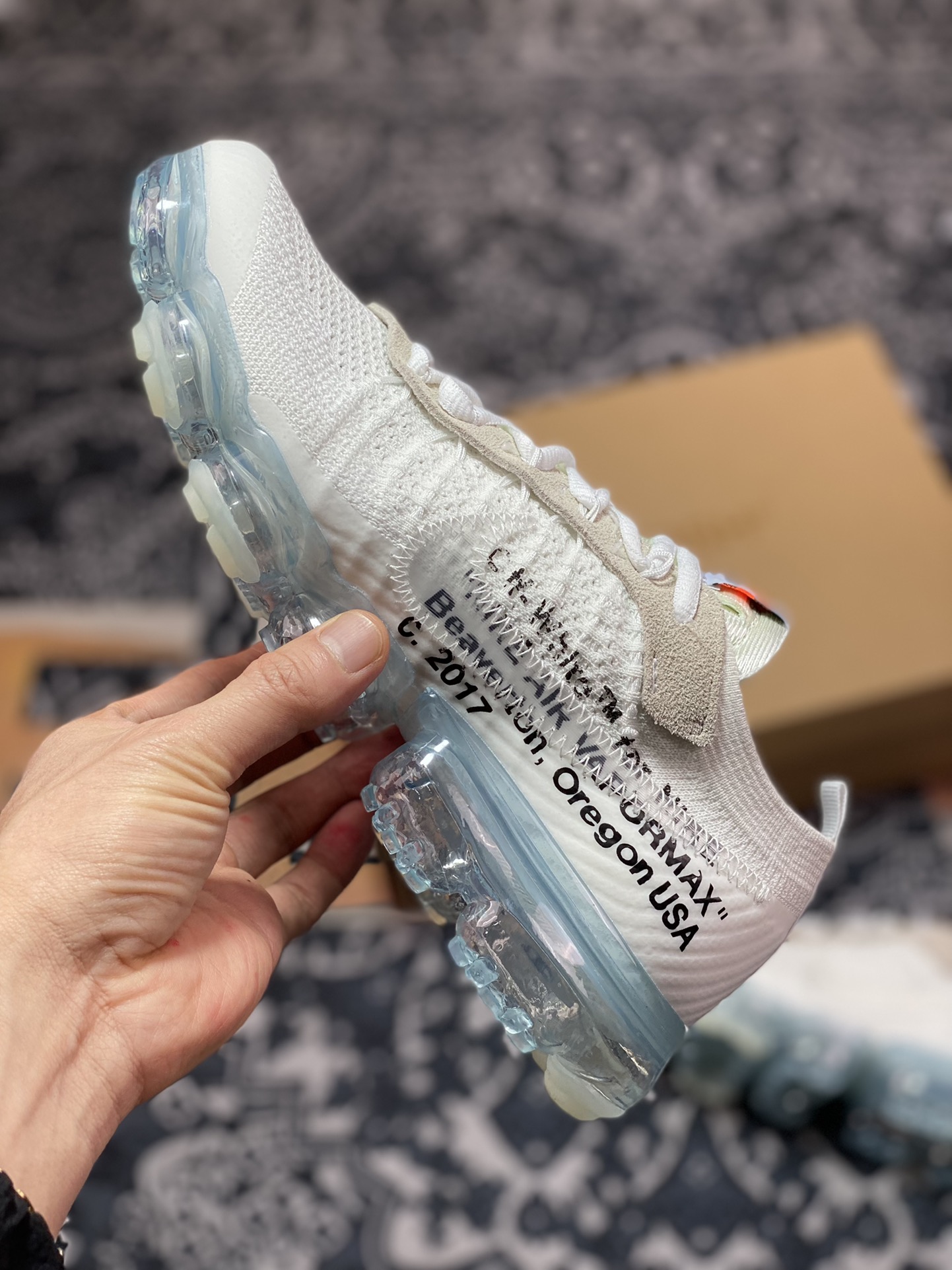 Off-White x Nike Air Vapormax Flyknit 2.0”White/Total/Orange”AA3831-100