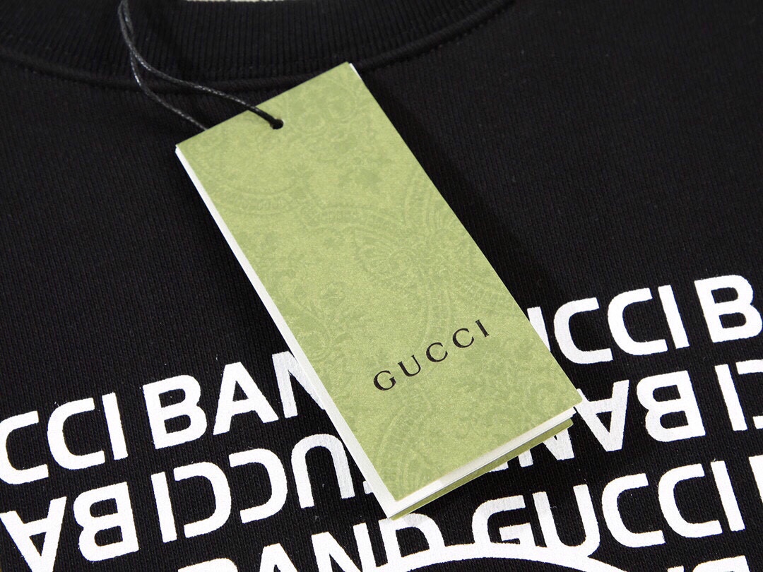 GUCCI 古驰2022 秋冬最新双环梵文 卫衣 数码直喷印花