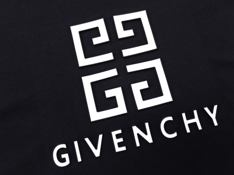 GIVENCHY 纪梵希 弧形字母刺绣短袖T恤