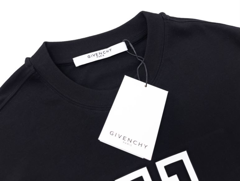 GIVENCHY 纪梵希 弧形字母刺绣短袖T恤