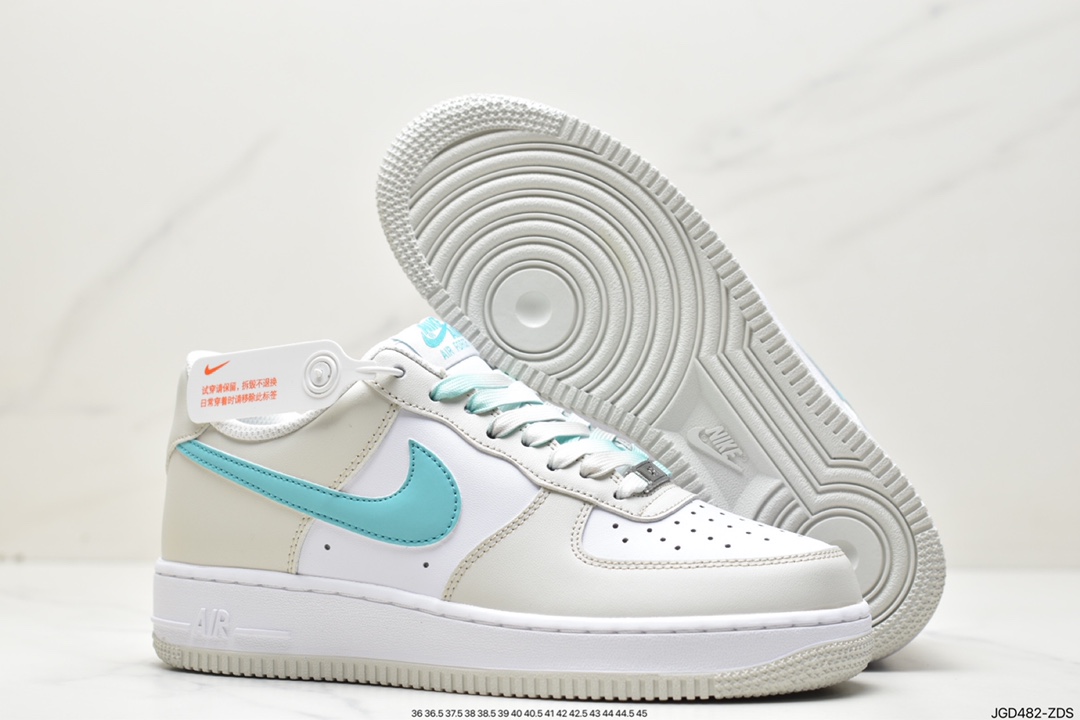 Official Synchronized ID Customized Original Version Nike Air Force 1 Low '07 Blue Gradient Color Matching LZ6699-555