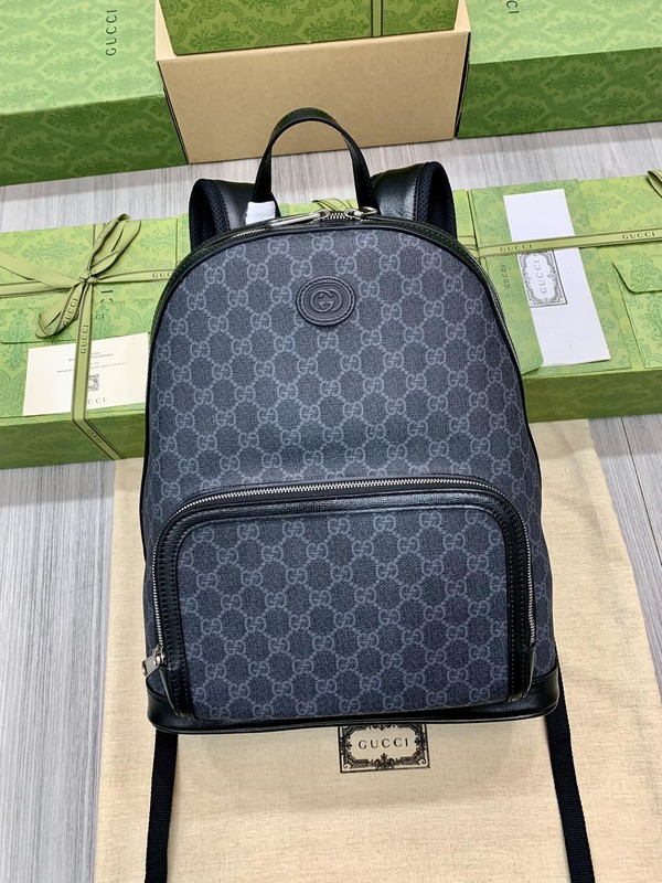 Gucci GG Supreme Bags Backpack Black Canvas