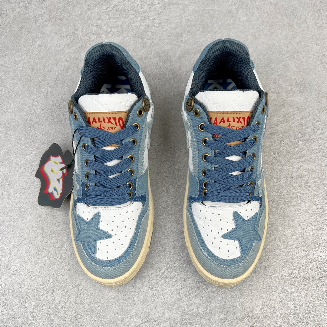 图片[2]-＃福利特价 KAALIXTO Retro Vintage 星星潮流休闲防滑耐磨低帮板鞋 此款鞋使用牛仔作为主要的鞋面材质 结实耐磨 鞋舌设计特有印花皮牌作为搭配充分凸显牛仔的特性 整体鞋款采用牛仔面料随意角度拼接的呈现方法 打破消费者原有对鞋子的刻板印象 让人耳目一新 织麦标在彰品品牌属性的同时更具牛仔的代表性元素 并采用加厚内里 穿着舒适透气 鞋底做旧氧化 尺码：36 37 38 39 40 41 42 43 44 45-选品中心