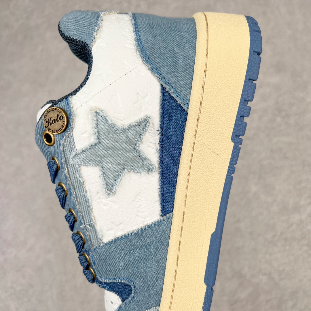 图片[7]-＃福利特价 KAALIXTO Retro Vintage 星星潮流休闲防滑耐磨低帮板鞋 此款鞋使用牛仔作为主要的鞋面材质 结实耐磨 鞋舌设计特有印花皮牌作为搭配充分凸显牛仔的特性 整体鞋款采用牛仔面料随意角度拼接的呈现方法 打破消费者原有对鞋子的刻板印象 让人耳目一新 织麦标在彰品品牌属性的同时更具牛仔的代表性元素 并采用加厚内里 穿着舒适透气 鞋底做旧氧化 尺码：36 37 38 39 40 41 42 43 44 45-选品中心