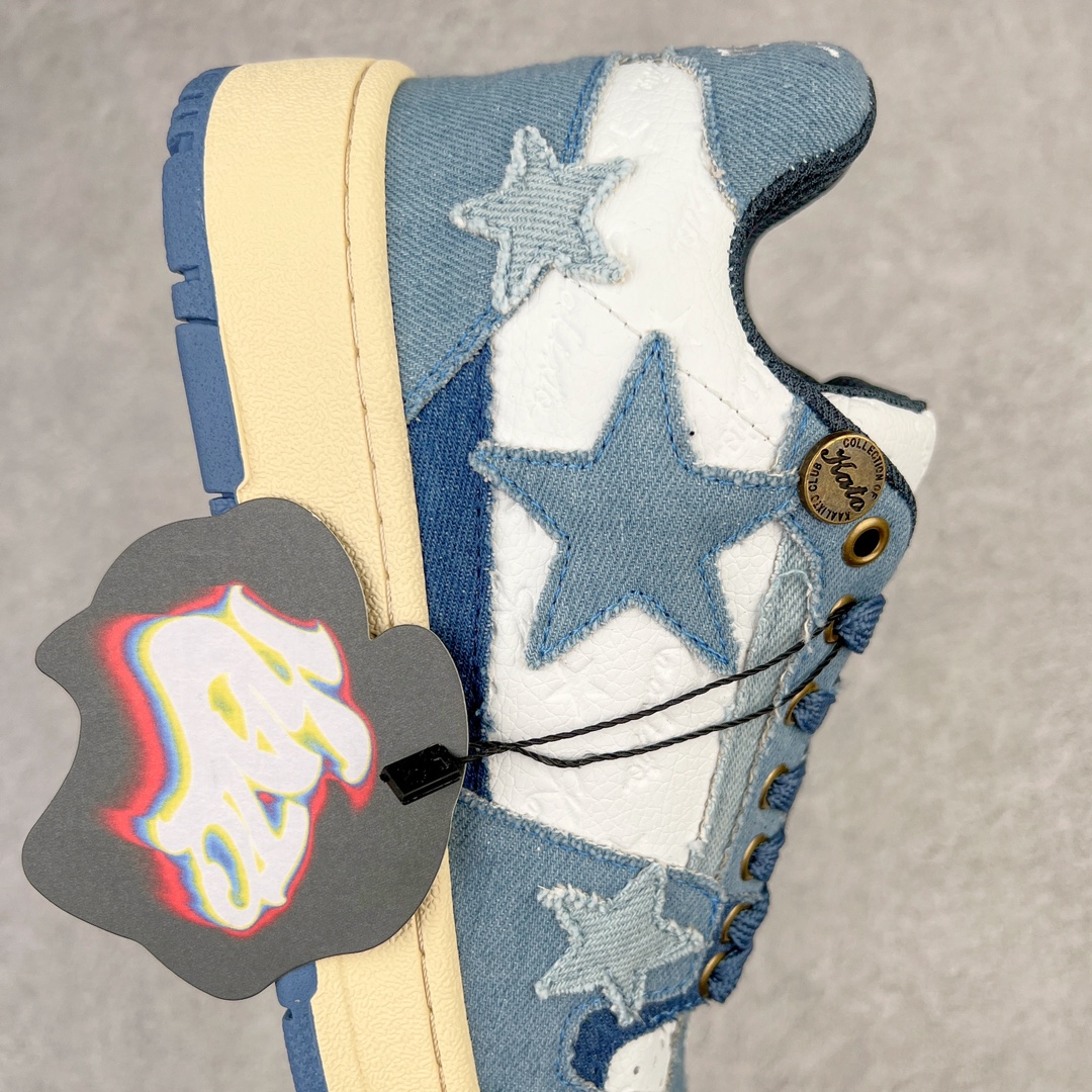 图片[6]-＃福利特价 KAALIXTO Retro Vintage 星星潮流休闲防滑耐磨低帮板鞋 此款鞋使用牛仔作为主要的鞋面材质 结实耐磨 鞋舌设计特有印花皮牌作为搭配充分凸显牛仔的特性 整体鞋款采用牛仔面料随意角度拼接的呈现方法 打破消费者原有对鞋子的刻板印象 让人耳目一新 织麦标在彰品品牌属性的同时更具牛仔的代表性元素 并采用加厚内里 穿着舒适透气 鞋底做旧氧化 尺码：36 37 38 39 40 41 42 43 44 45-选品中心