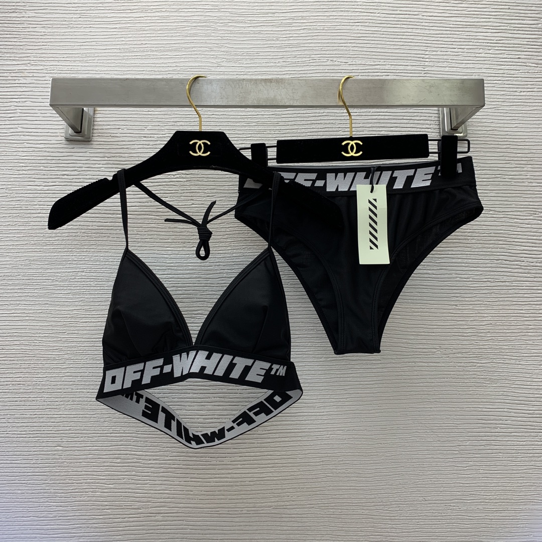 Off-White Clothing Swimwear & Beachwear White Splicing Spring/Summer Collection