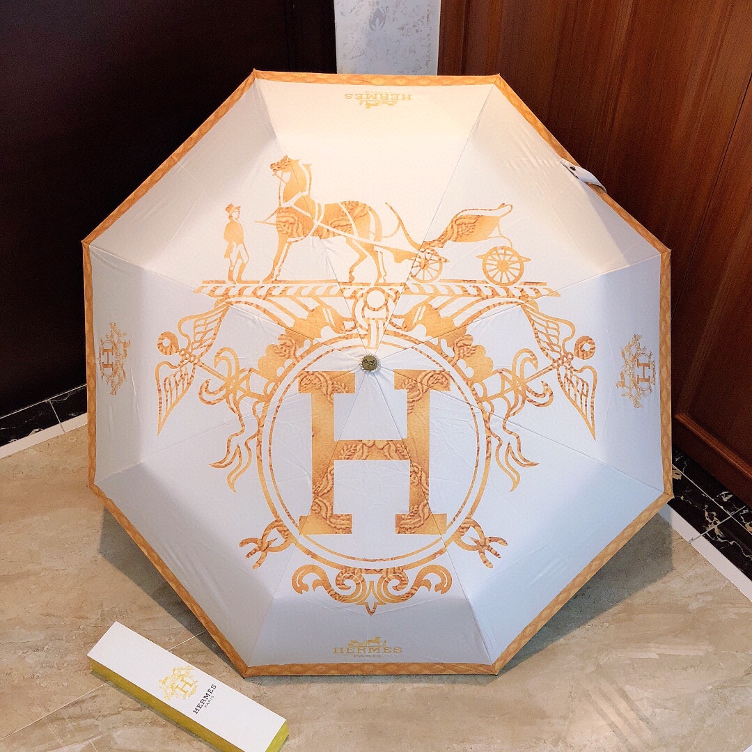 爱马仕Hermès年度最新火爆极品H家自动伞重磅呈现以其精湛的工艺技术和源源不断的想像力新涂层技术伞布带