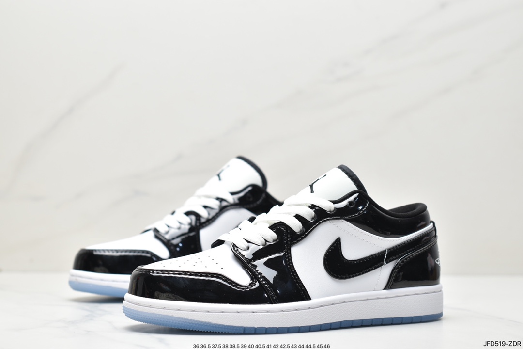 170 Air Jordan 1 Low "Concord" AJ1 乔1康扣 黑白漆皮 低帮篮球鞋 DV1309-100