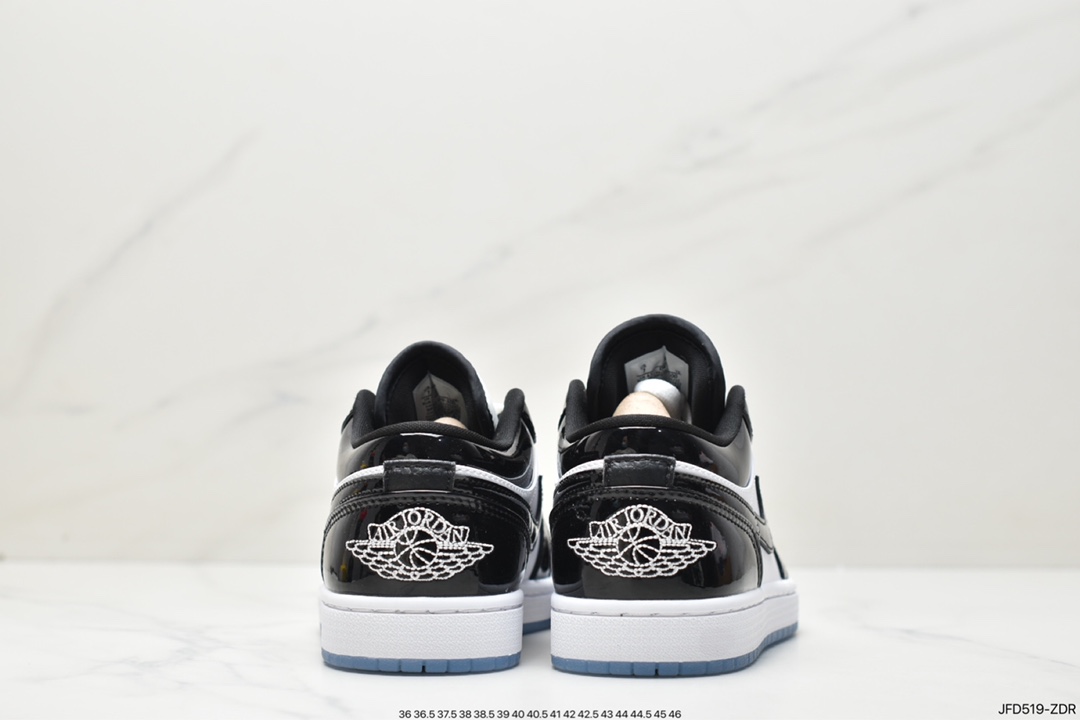 170 Air Jordan 1 Low "Concord" AJ1 乔1康扣 黑白漆皮 低帮篮球鞋 DV1309-100