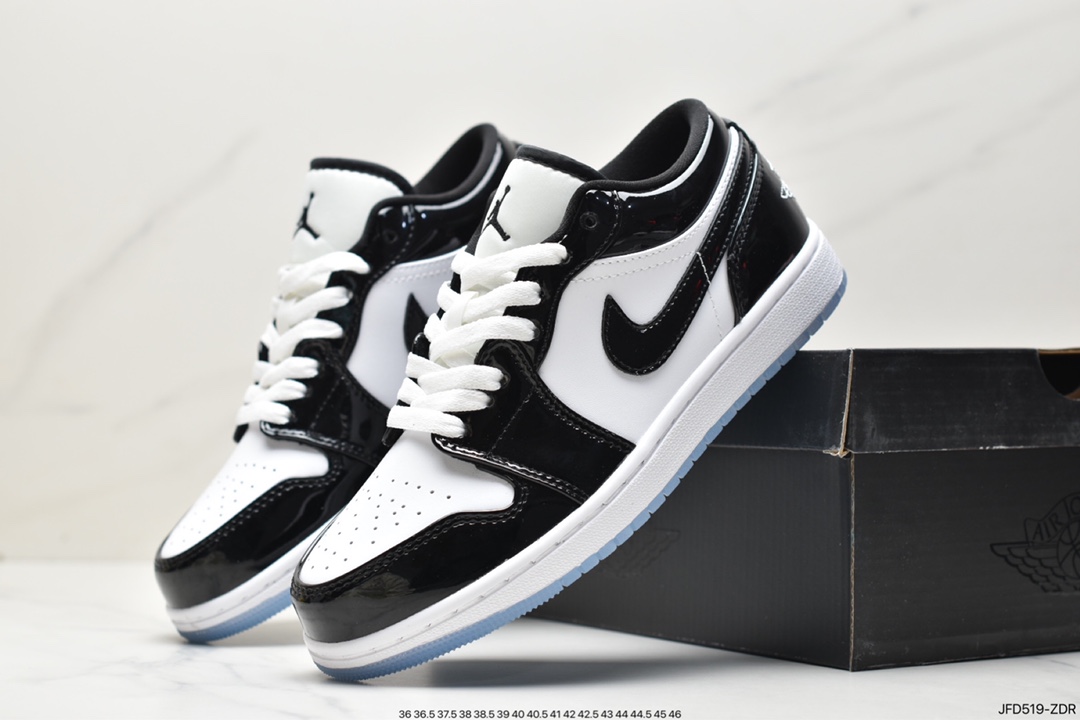 170 Air Jordan 1 Low "Concord" AJ1 乔1康扣 黑白漆皮 低帮篮球鞋 DV1309-100