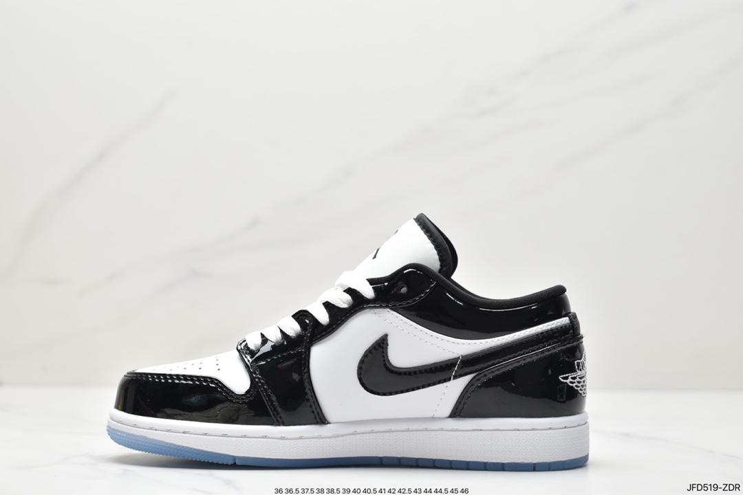 170 Air Jordan 1 Low "Concord" AJ1 乔1康扣 黑白漆皮 低帮篮球鞋 DV1309-100