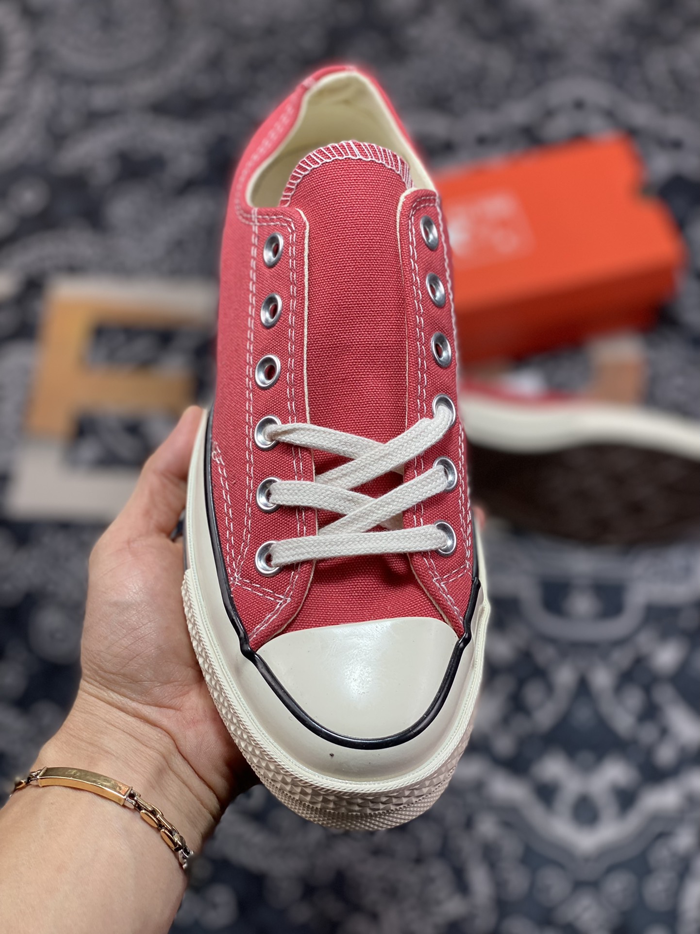 Spring environmental protection new color Converse 1970s amber red