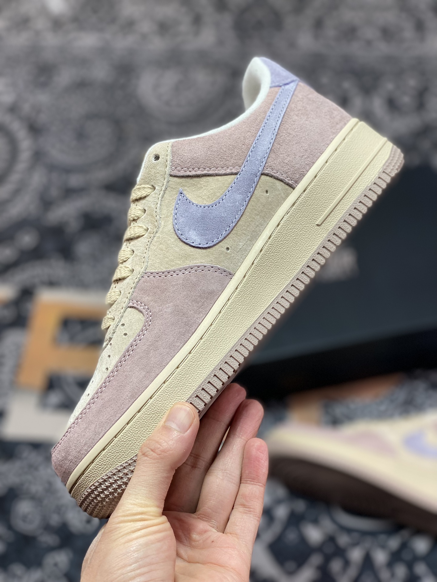 260 Nike Air Force 1′07 Low Suede”Aandy Yellow /Purple”空军一号ZB2121-103