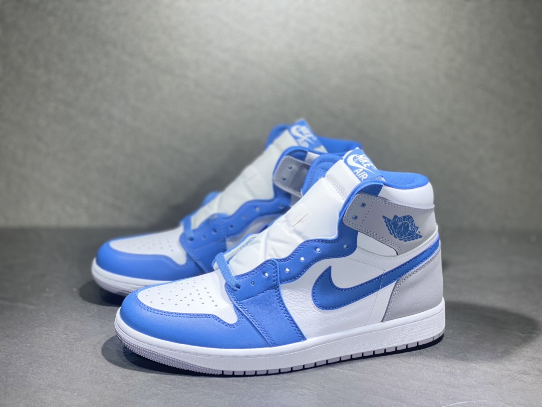 420 Nike Air Jordan 1 high aj1高帮 白灰蓝 男子篮球鞋  DZ5485-410