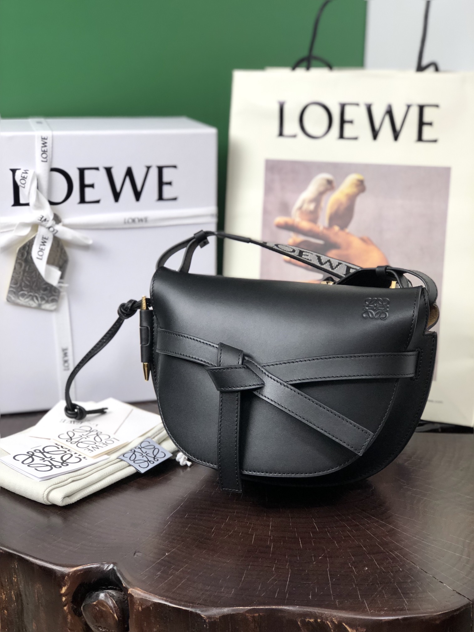 LOEWE Mini Gate Dual сядло-сумка — топ-якасць