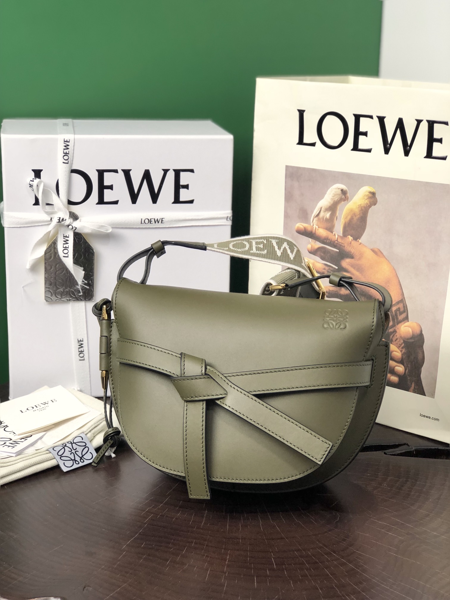 LOEWE Mini Gate Dual сядло-сумка — топ-якасць
